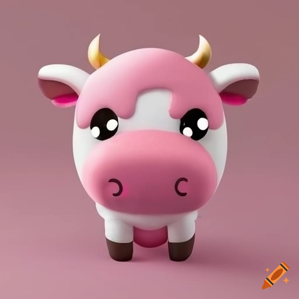 Kawaii pink cow