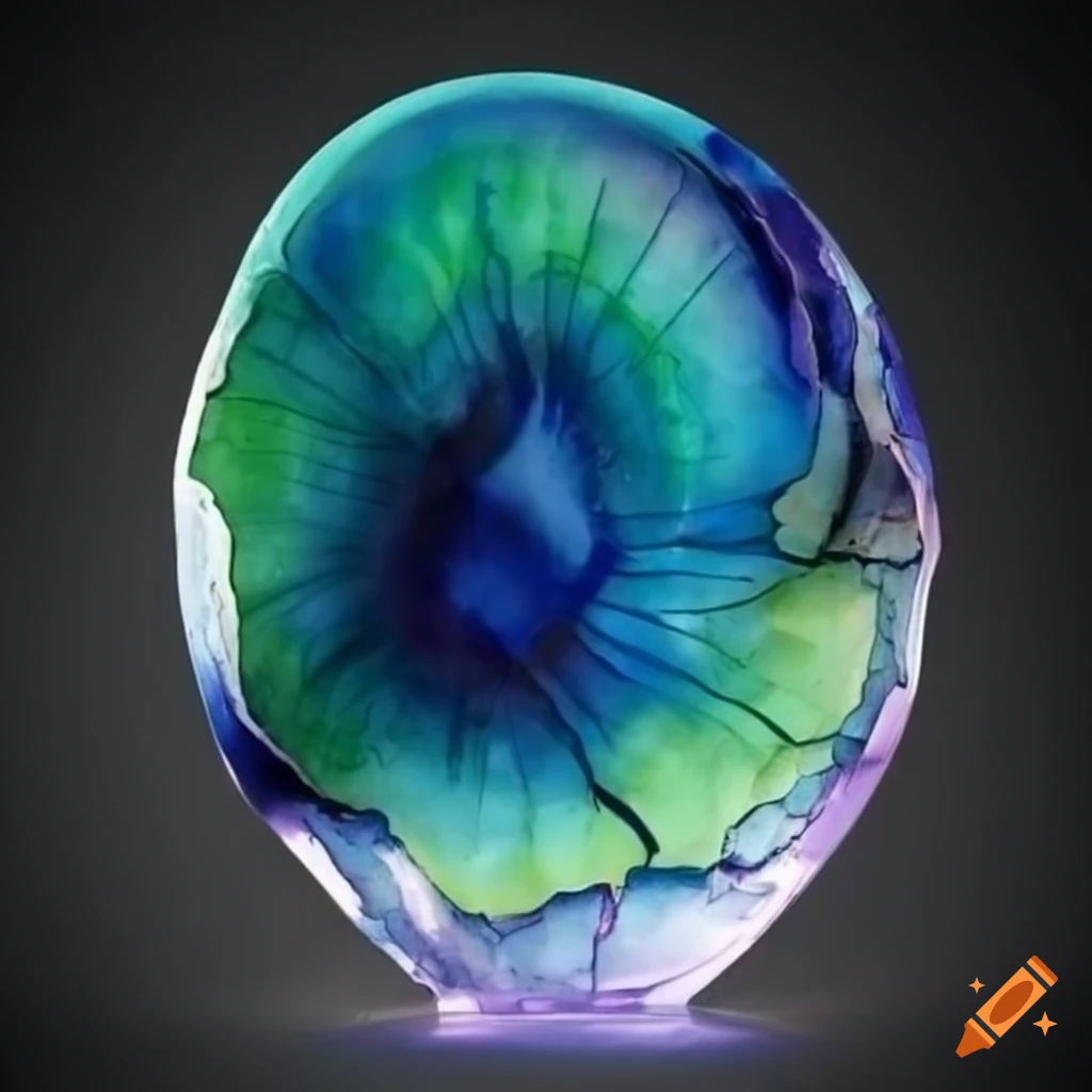 Shattered stunning glass art piece on Craiyon