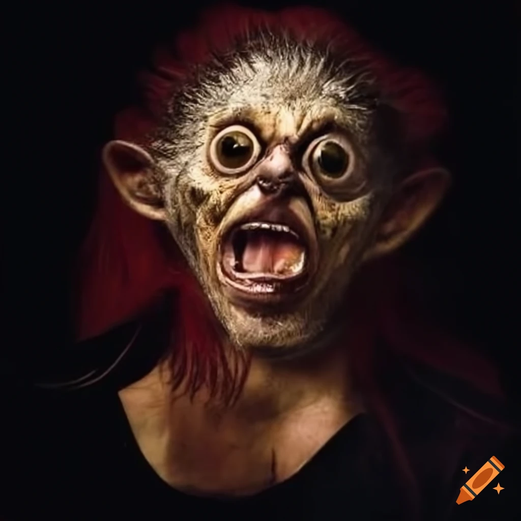 Half man, half Aye-aye creature