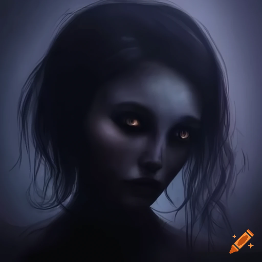 Mysterious and ethereal scene of darkness and deception