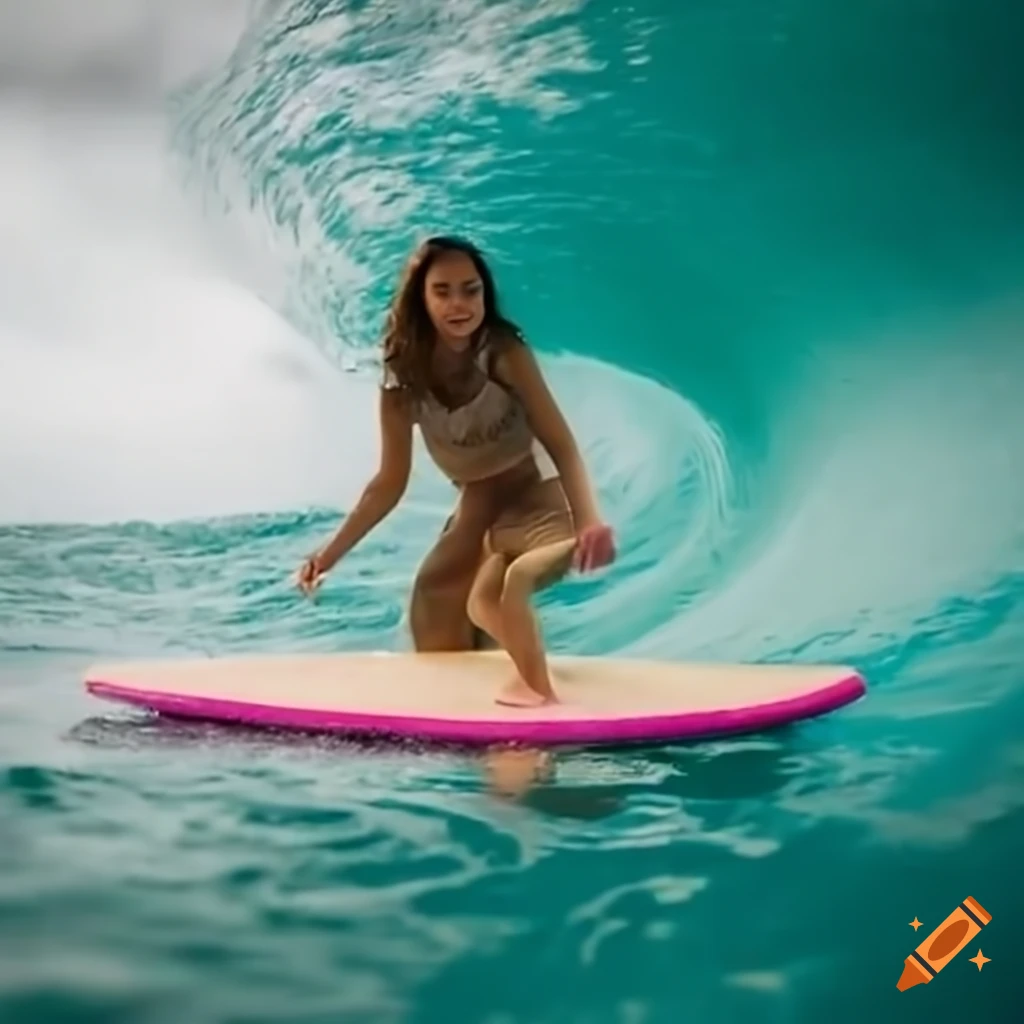 Mexican girl surfing in a library