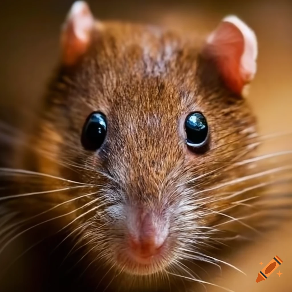 Rat with short brown hair and big eyes