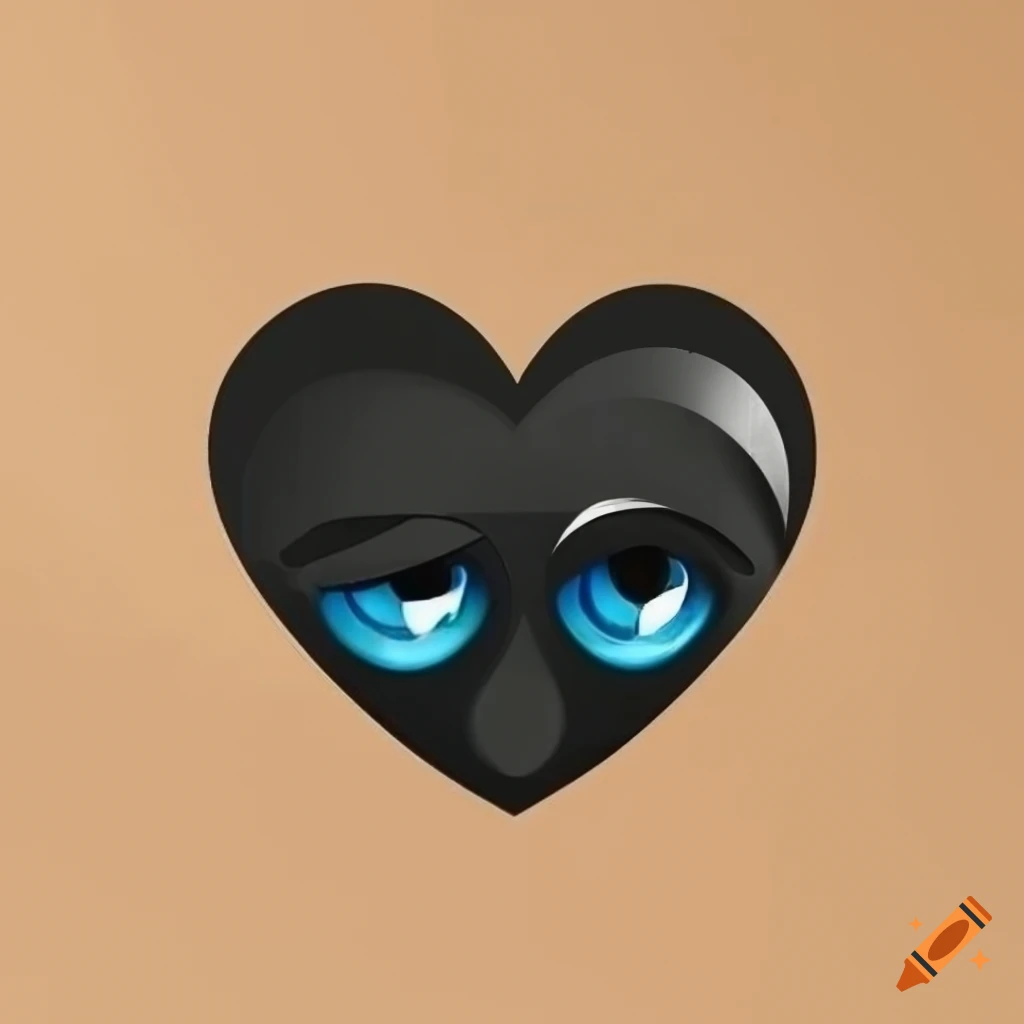 Heart logo with eyes on Craiyon