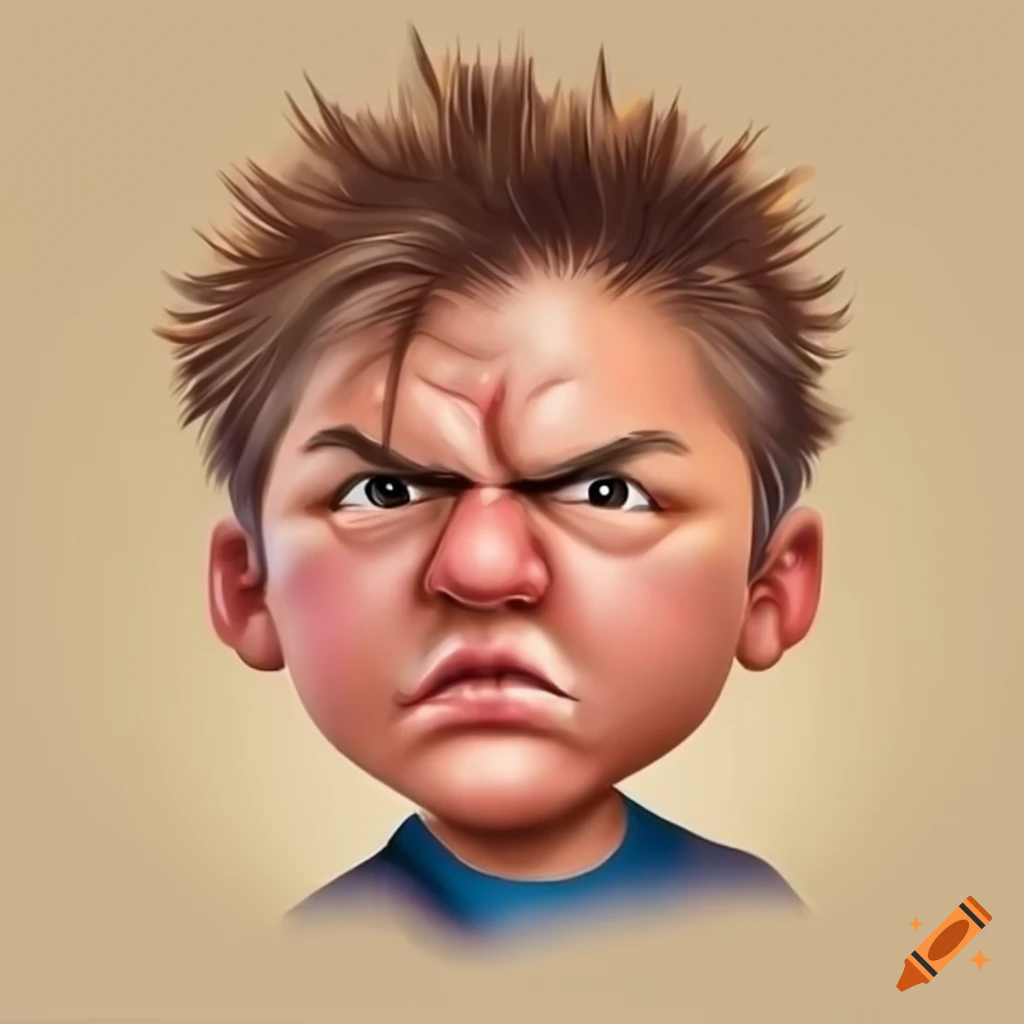 Caricature of kid reacting to a bad smell
