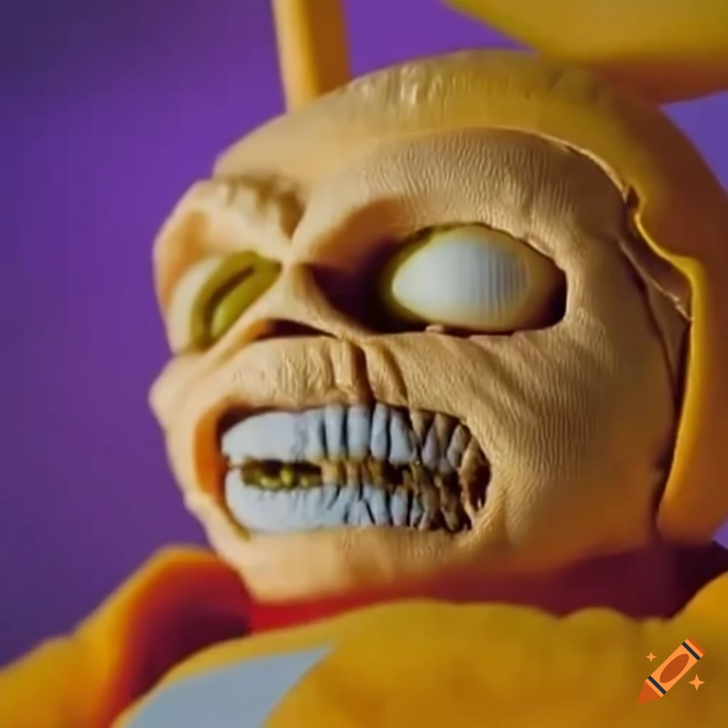Iron Maiden Eddie in Teletubbies style with Teletubby features