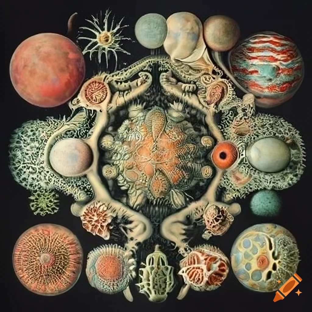 Ernst Haeckel's artistic interpretation of planets