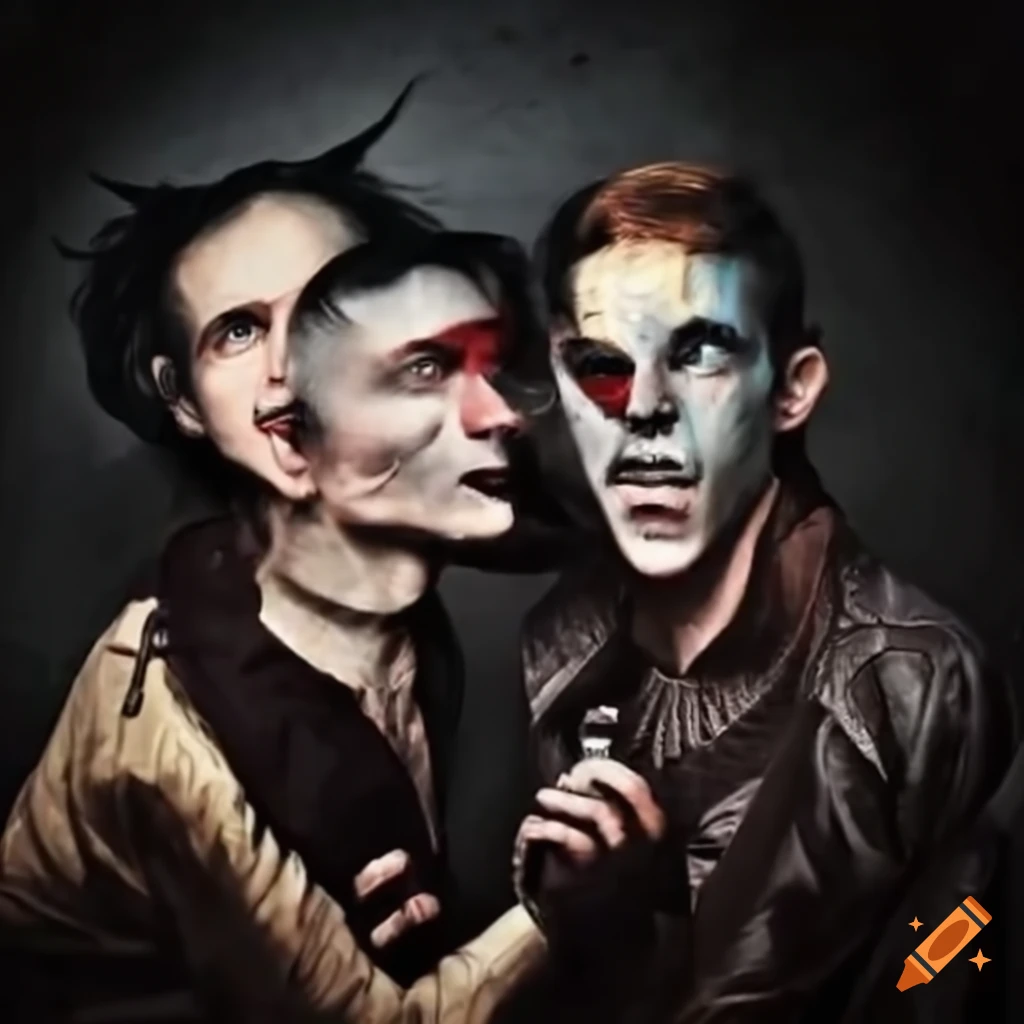 God and the devil playing in a unique German honkiponk band