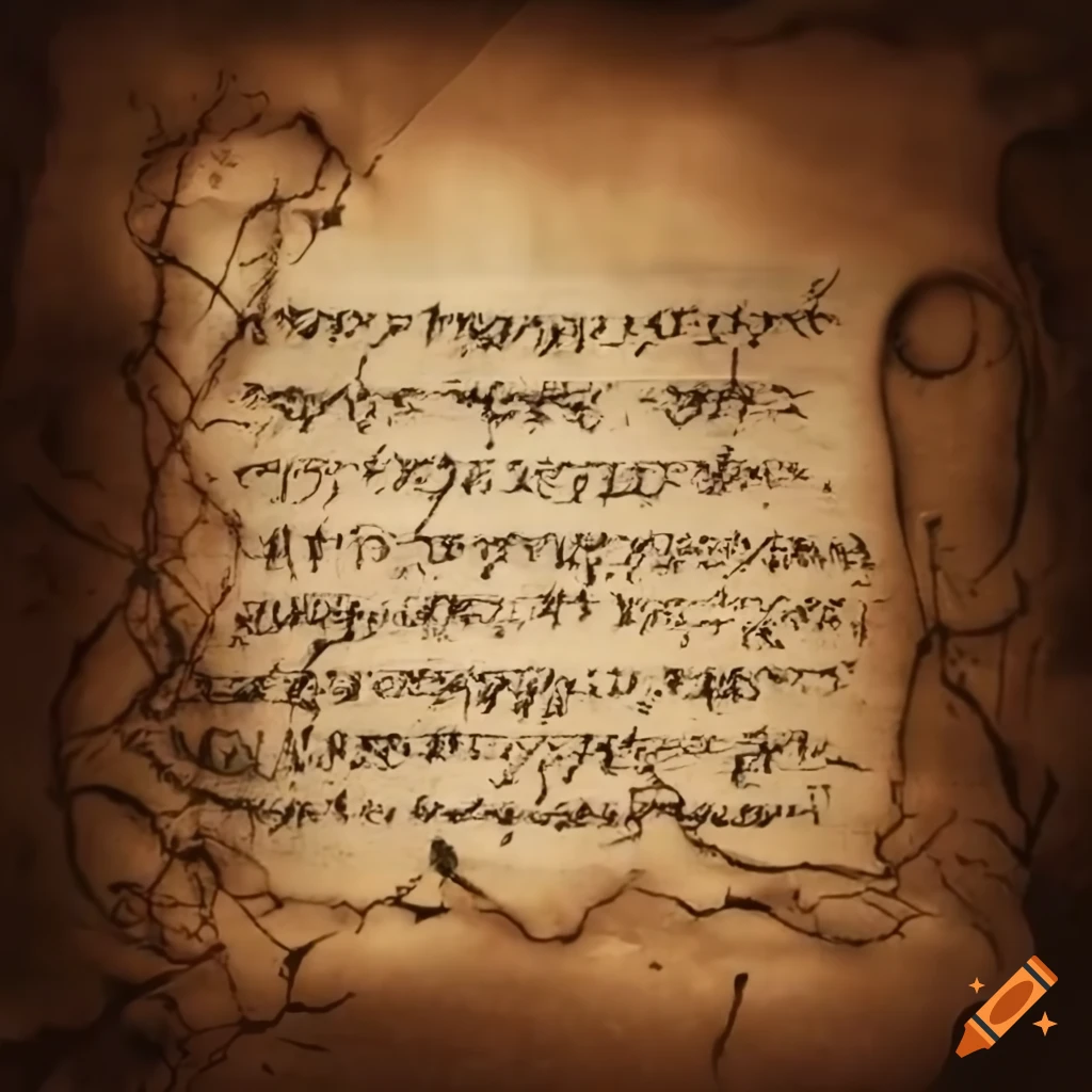Long text on old parchment