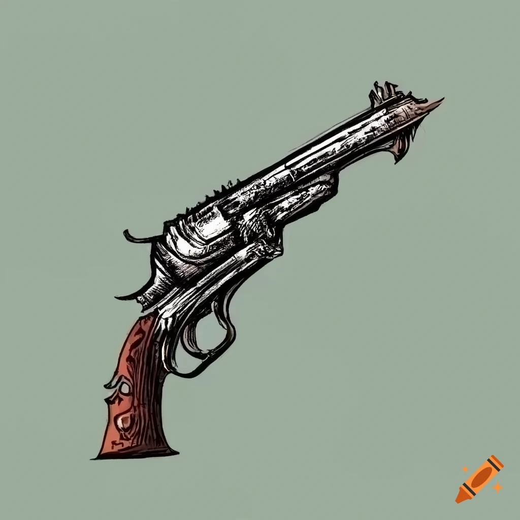 Dungeons and Dragons style revolver with a Las Vegas mafia boss design