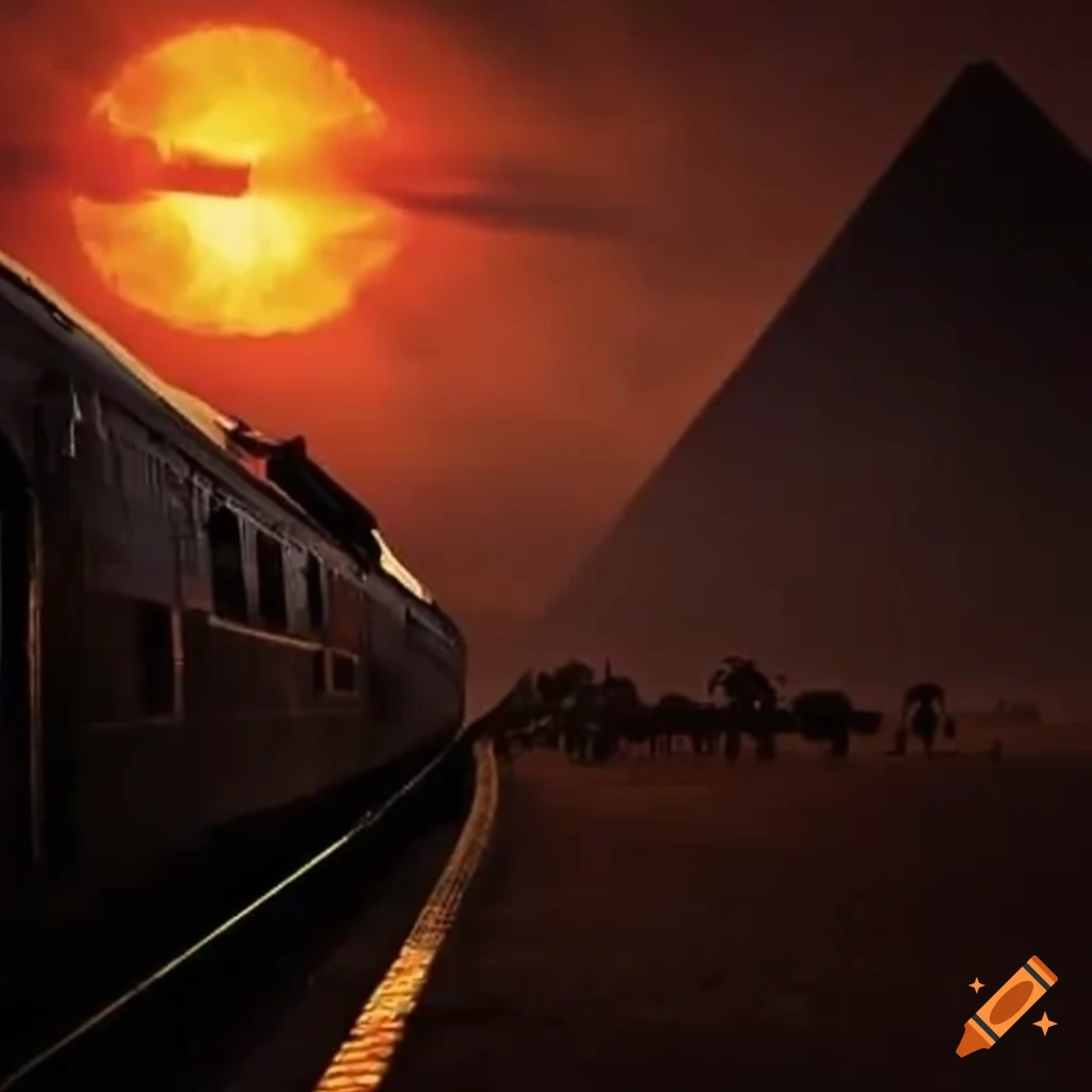 Anubis in Egypt with a passing train