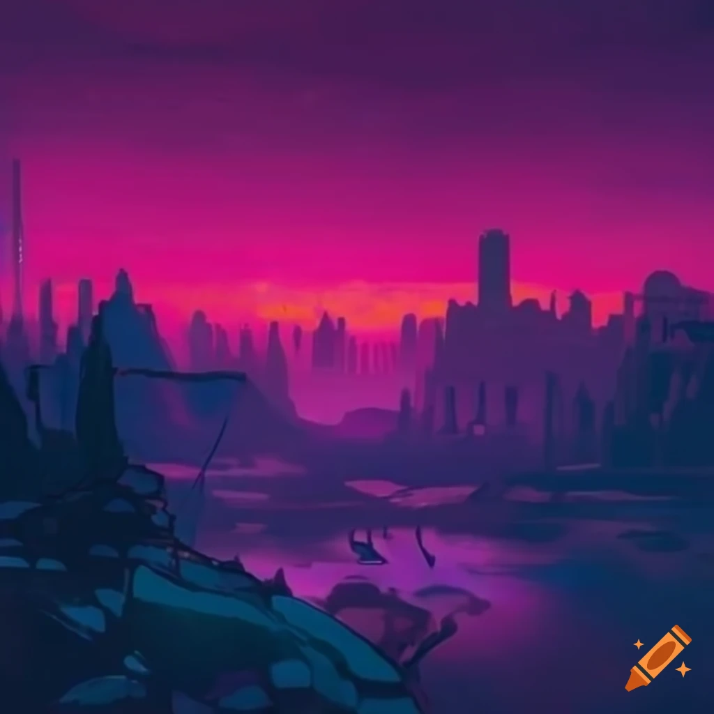 Retrowave sky