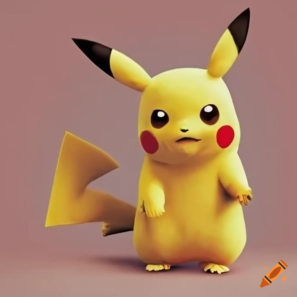 Surprised pikachu in high resolution on Craiyon
