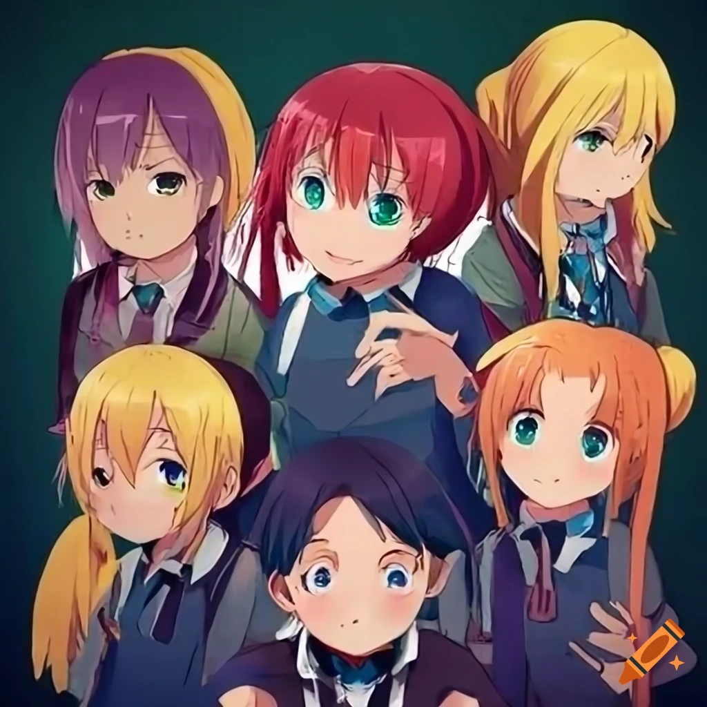School children sitting at desks in a classroom group photo