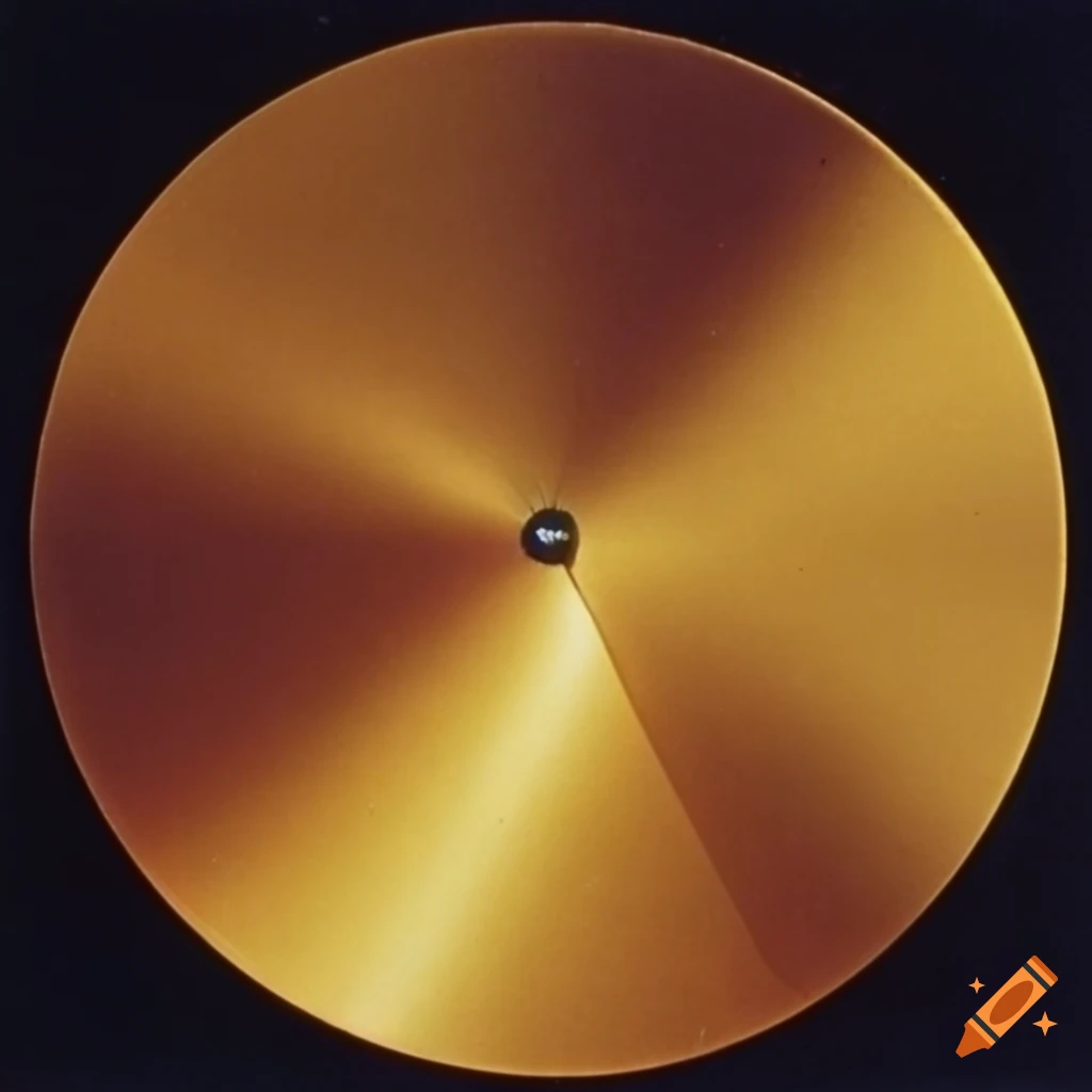 Golden triangle shaped record in a 1970's lab