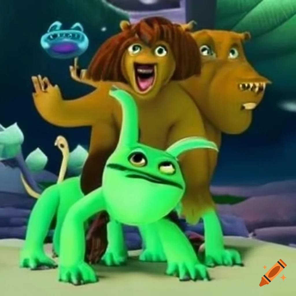 Promotional image for Tanzanian CGI animated series Sky Monsters from 1999