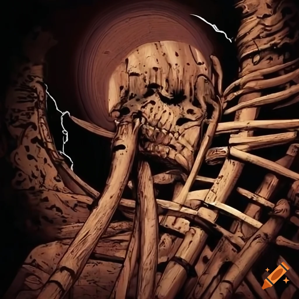 Fading bone xylophone abstract art