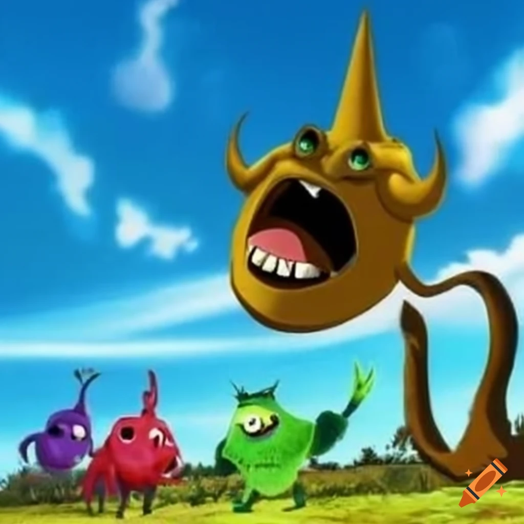 Promotional image for Tanzanian CGI animated series Sky Monsters from 1999
