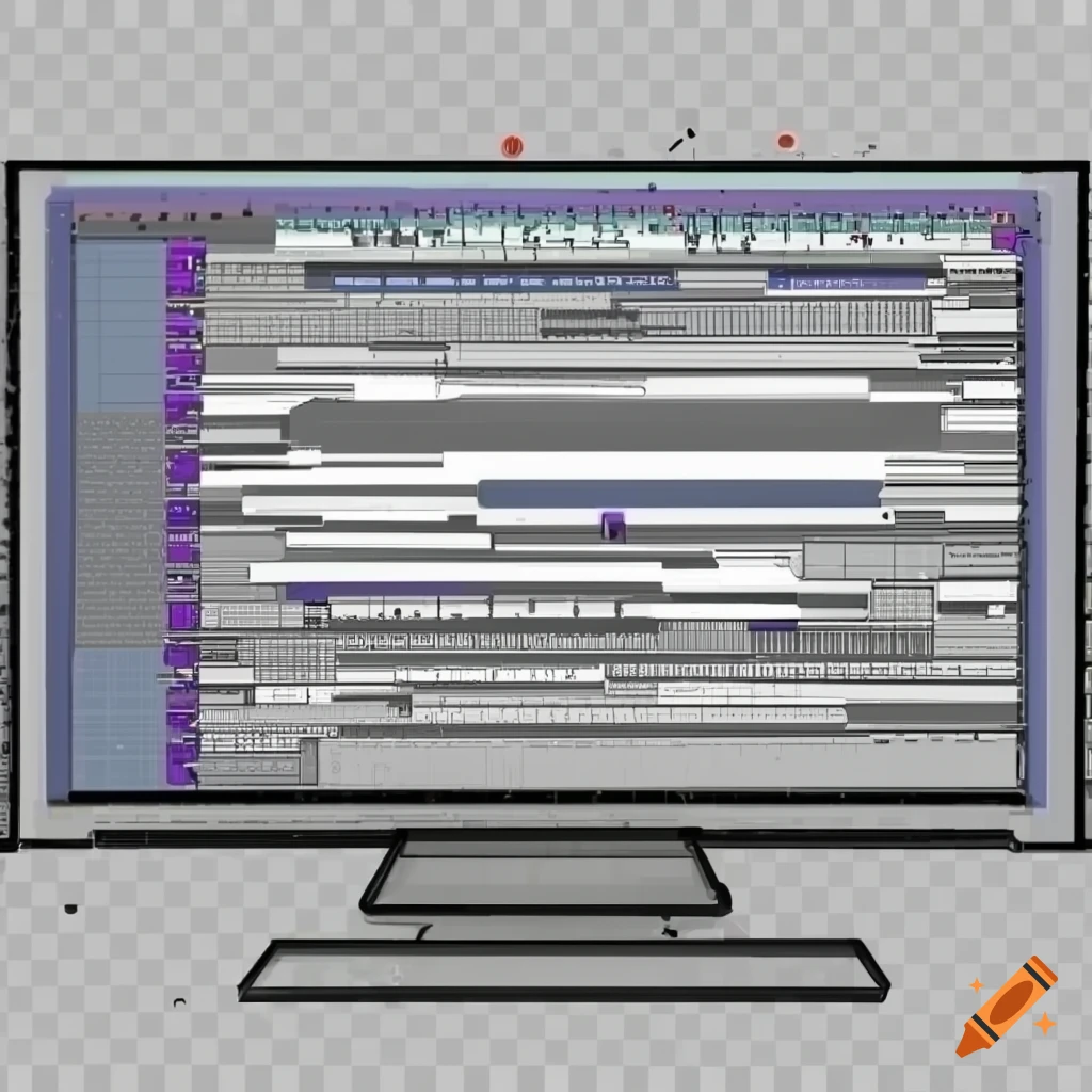 Sketch of computer with Visual Studio Code open and code lines on ...
