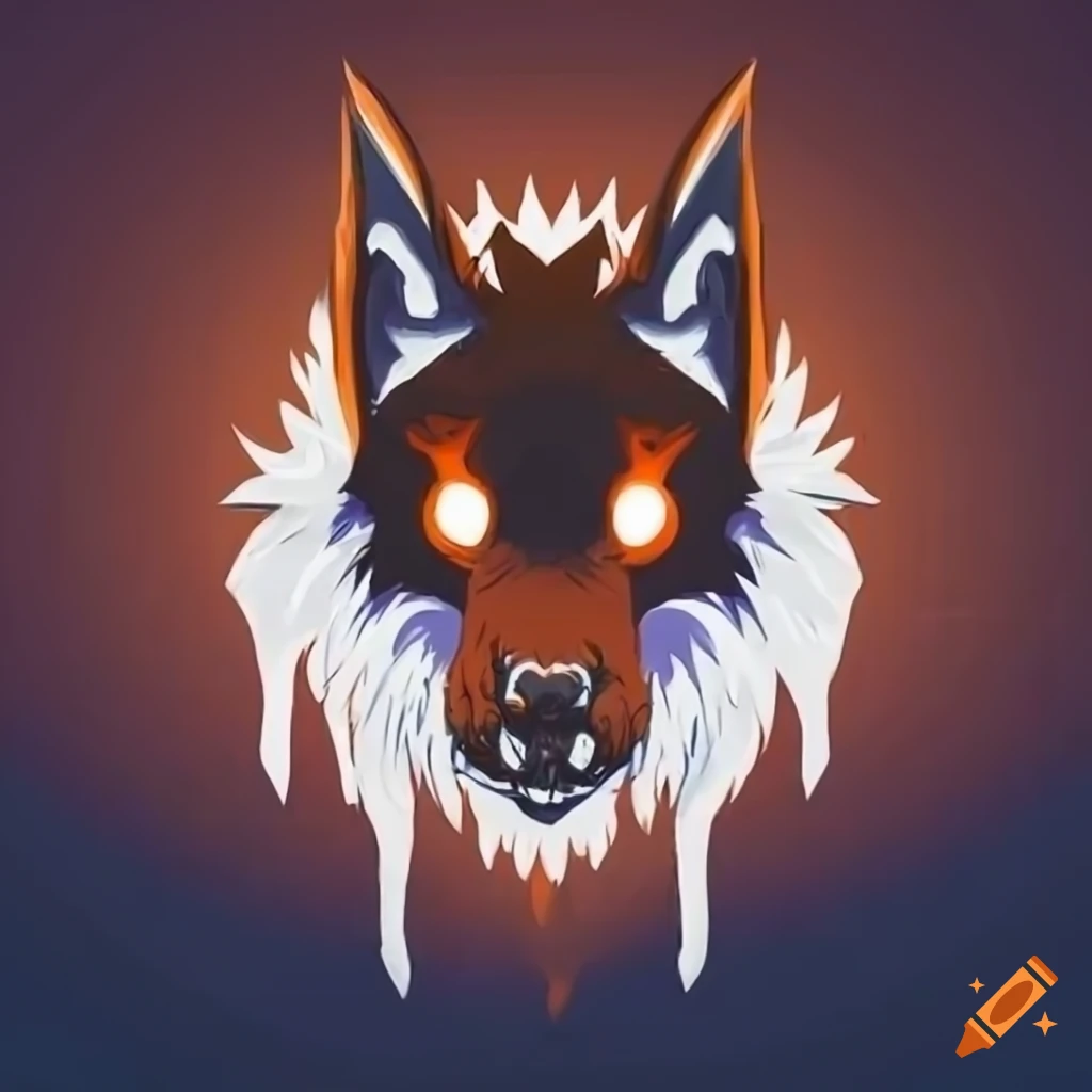 Werewolf logo in white and orange colors