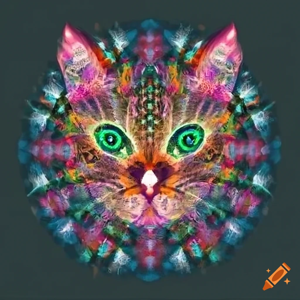Cat kaleidoscope on Craiyon