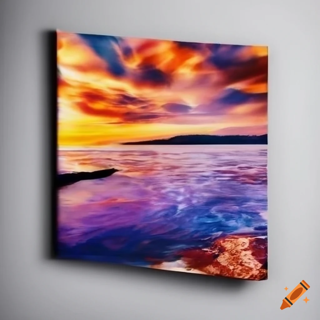 Floating canvas wrap with stunning beauty on Craiyon