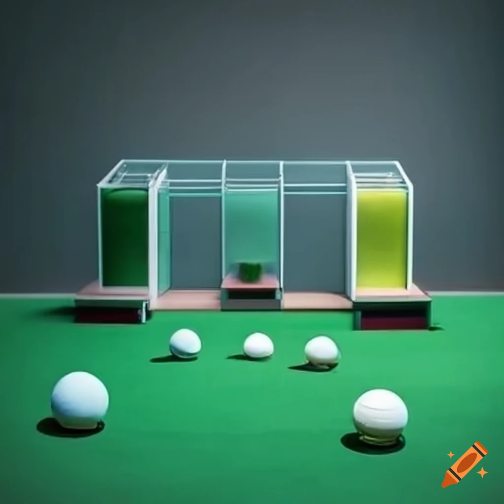 Mini golf course inside a stylish office cubicle