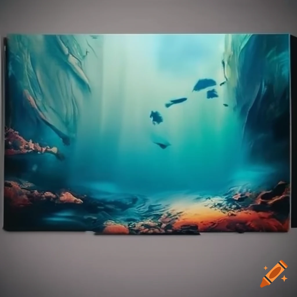 floating canvas wrap art on Craiyon