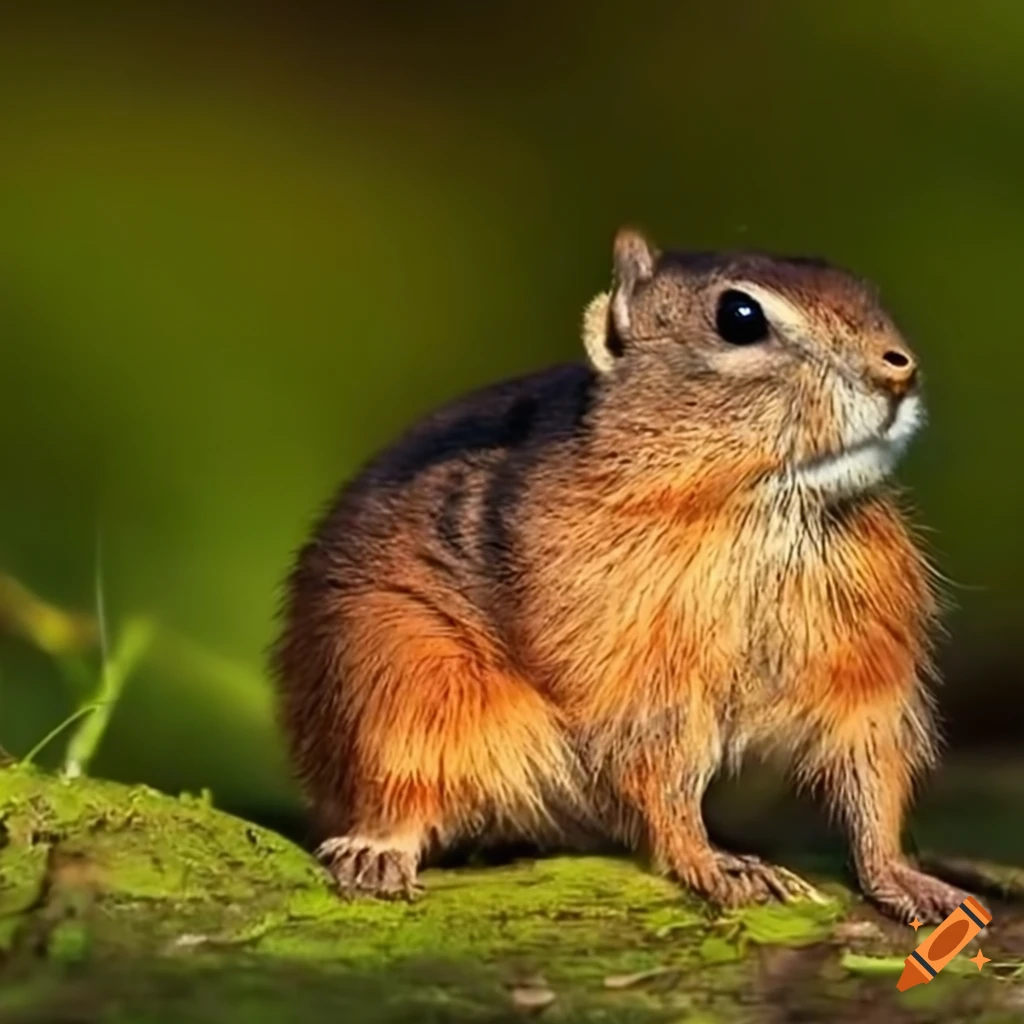 Gophers under the sun in the forest