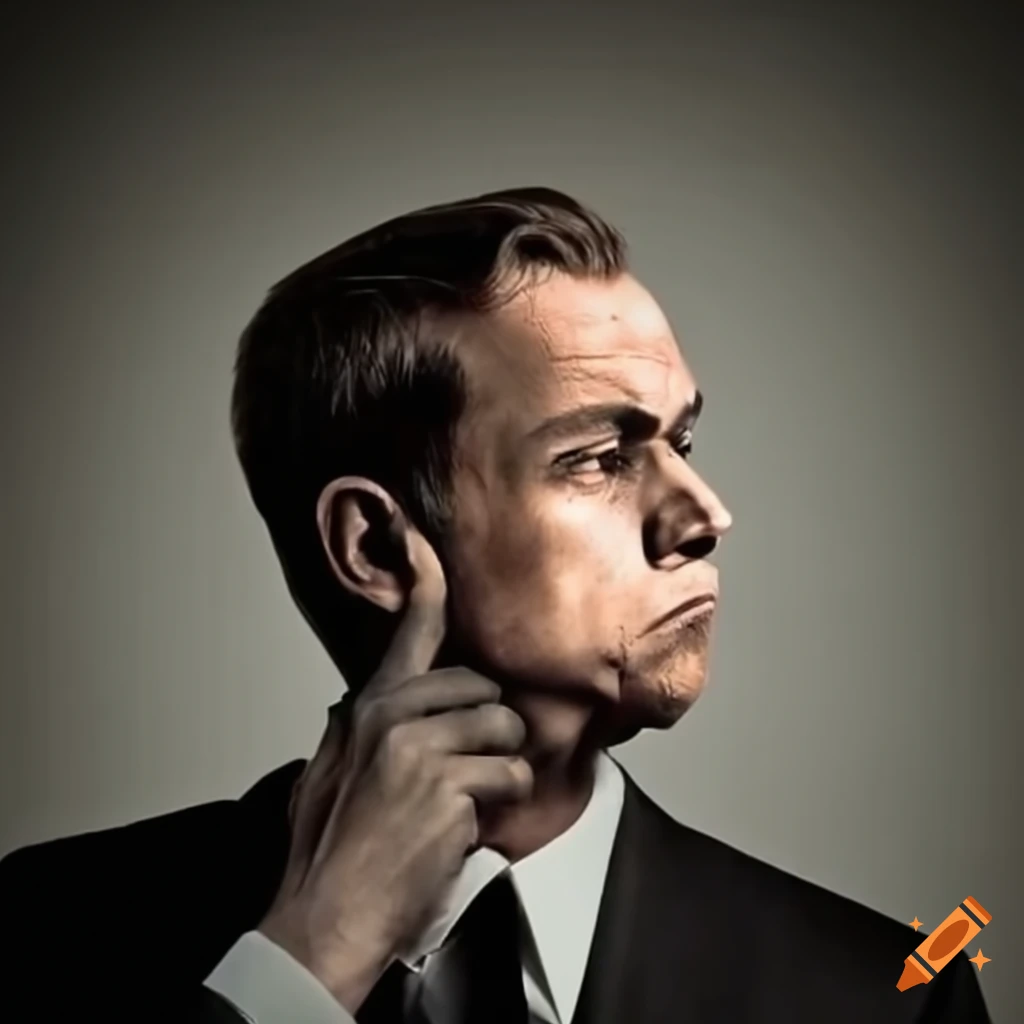 Corporate man lost in thoughts