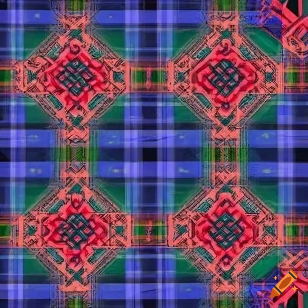 Scottish Gaelic pattern repeated on a tile