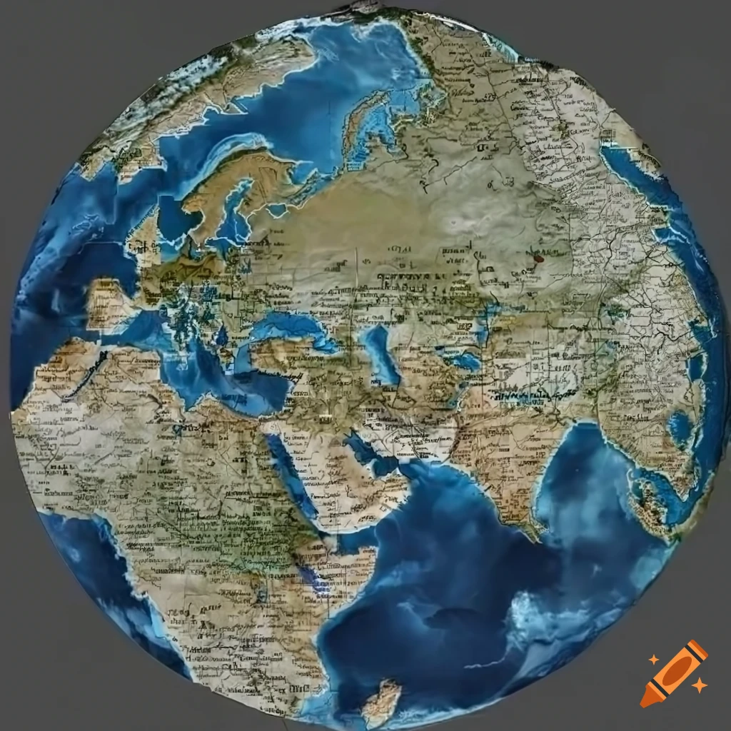 Satellite map of Europe