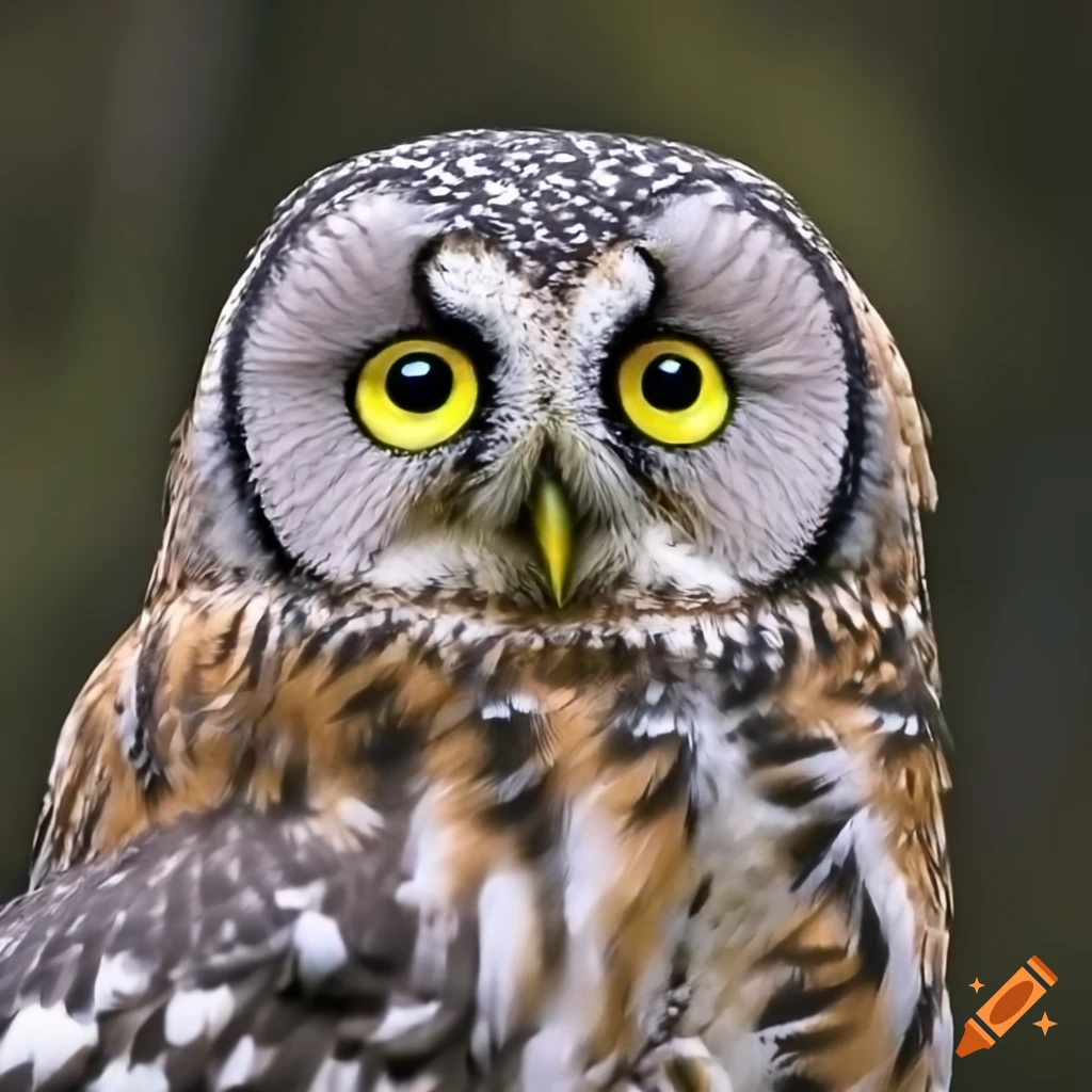 Alpine owl on Craiyon