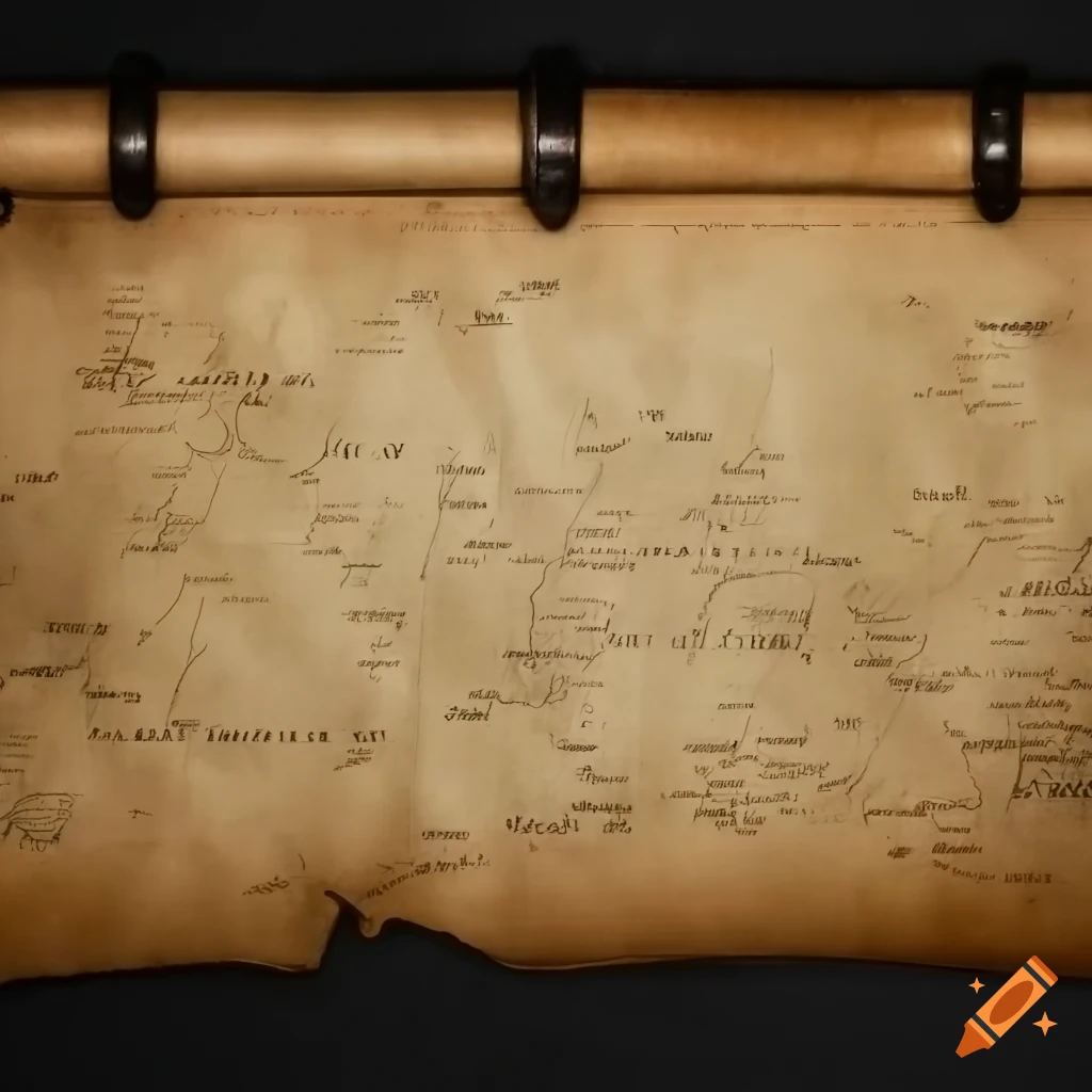 Old map scroll