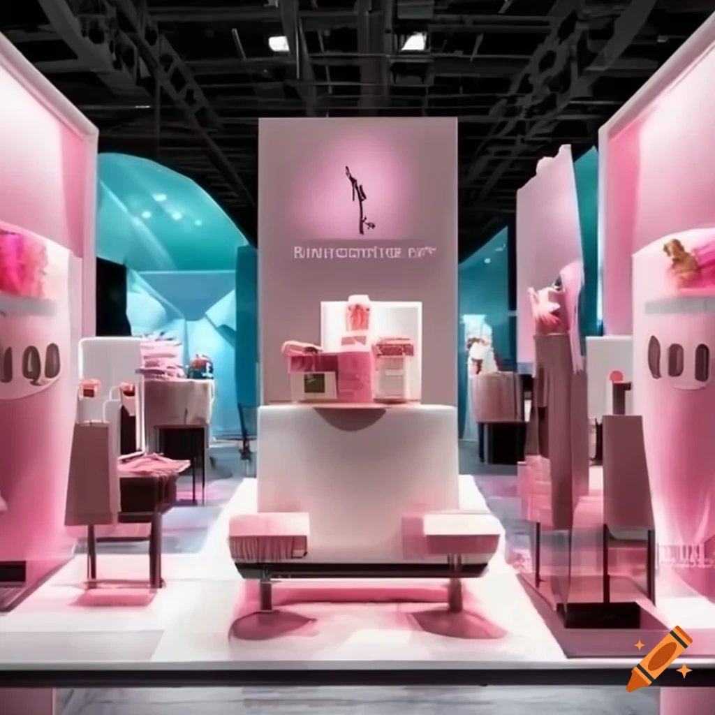 Merchandise booth promoting skincare products at Bloomingdales