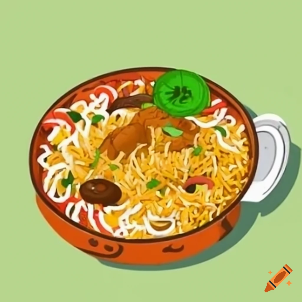 Delicious plate of biryani