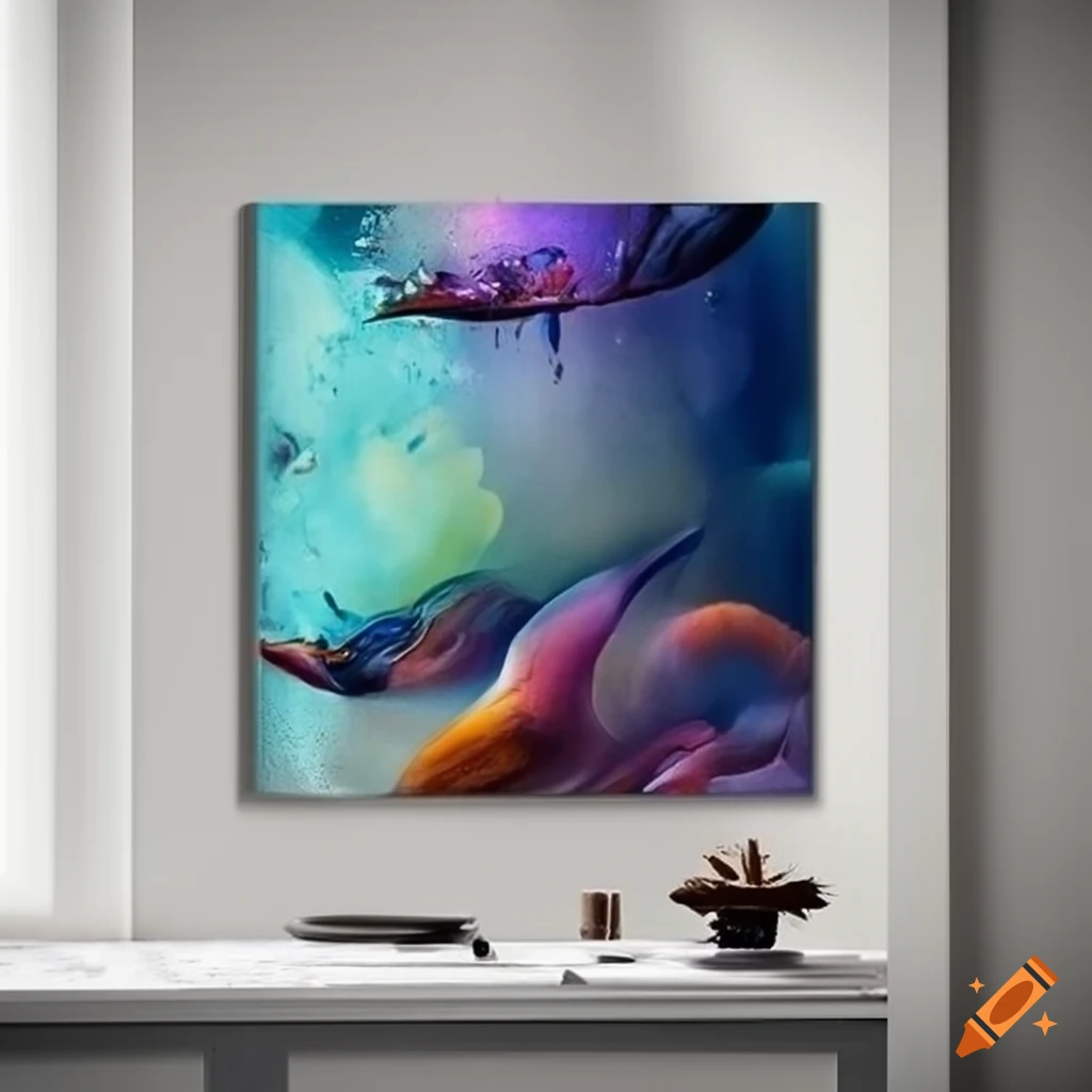 Gorgeous floating canvas wrap art on Craiyon