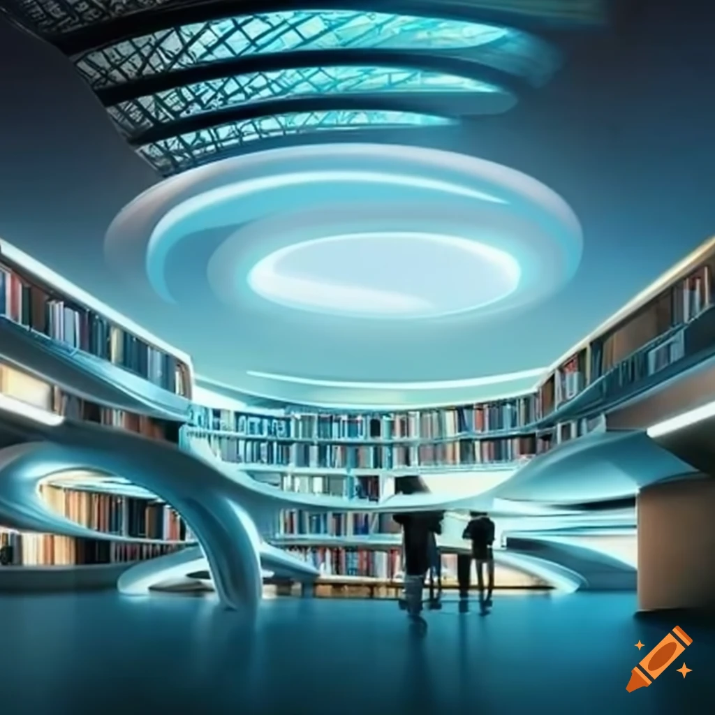 Library of the future on Craiyon