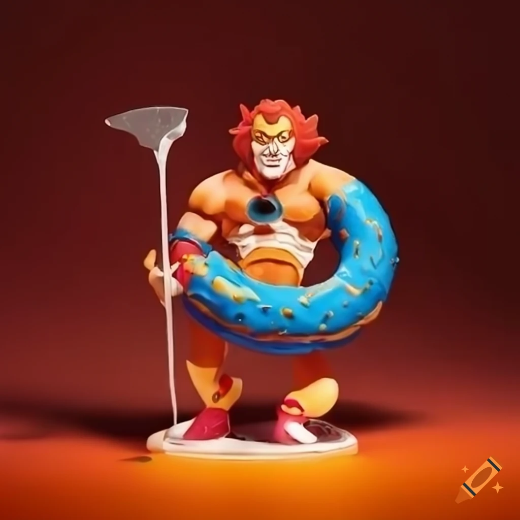 Playful Thundercats characters made of colorful donuts