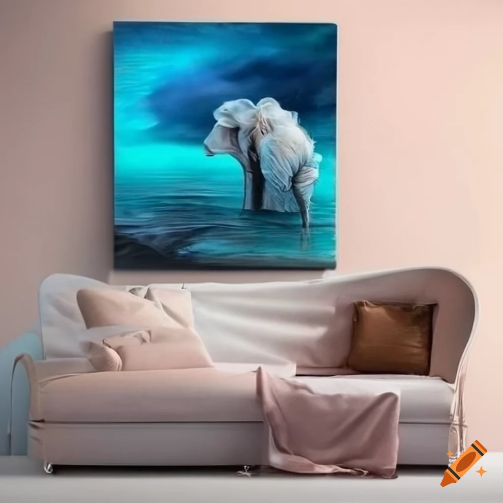 Floating canvas wrap with beautiful art on Craiyon
