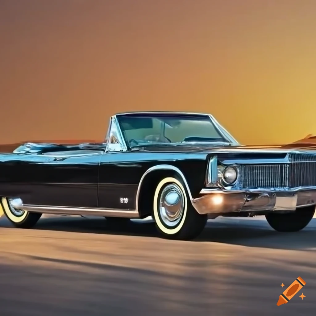 Classic black 1965 Lincoln Continental 4-door Convertible