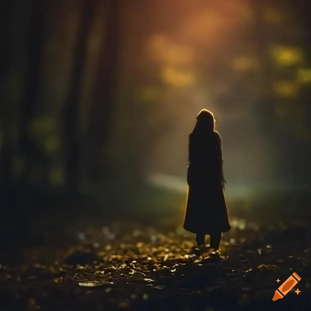 Lonely person in a fantasy setting