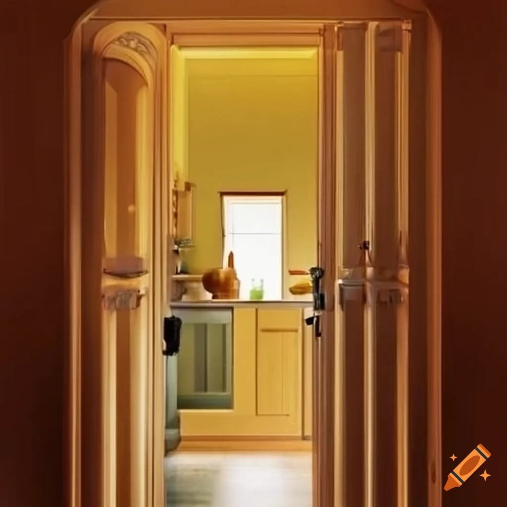 Kitchen door entrance on Craiyon