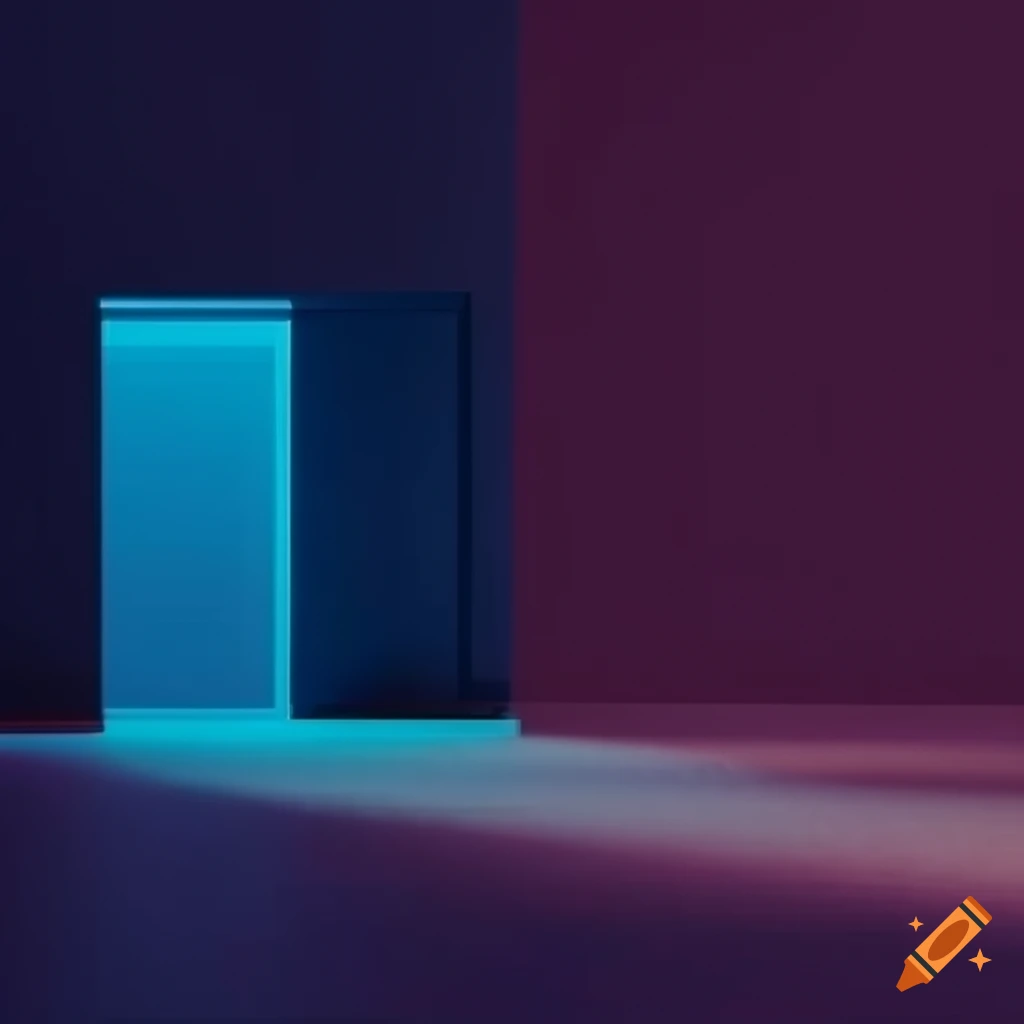 Minimalistic 3d room scene created in blender on Craiyon
