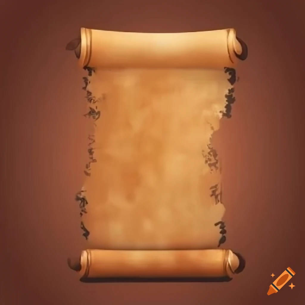 Ancient scroll on brown background