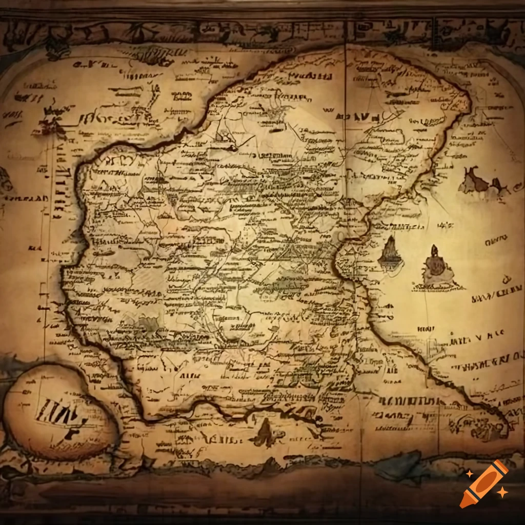 Ancient map illustration