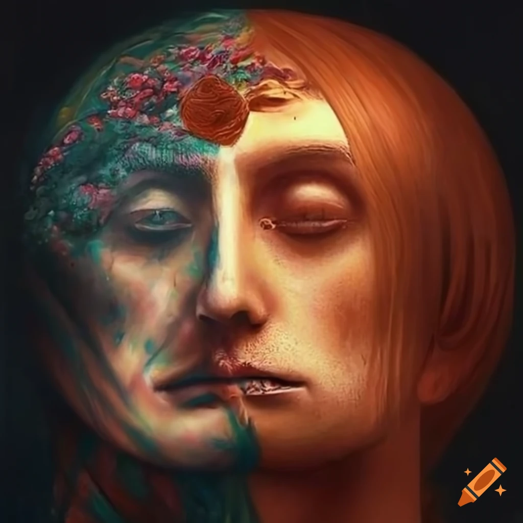 Illusionistic painting creating a deceptive reality