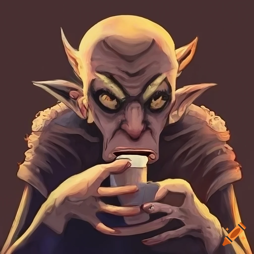 Aztec gods, Nosferatu and Spock, having coffee in Tenochtitlan