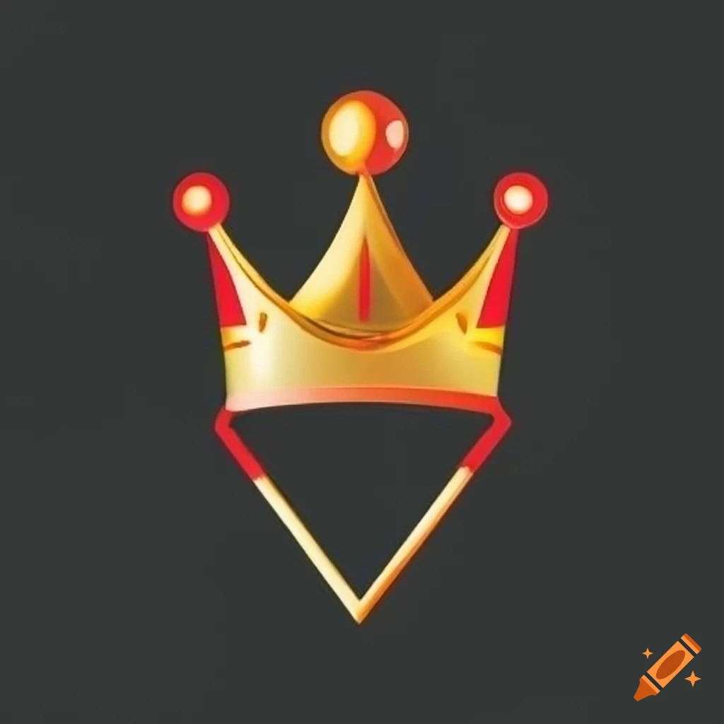 Victory point symbol with emblem and crown