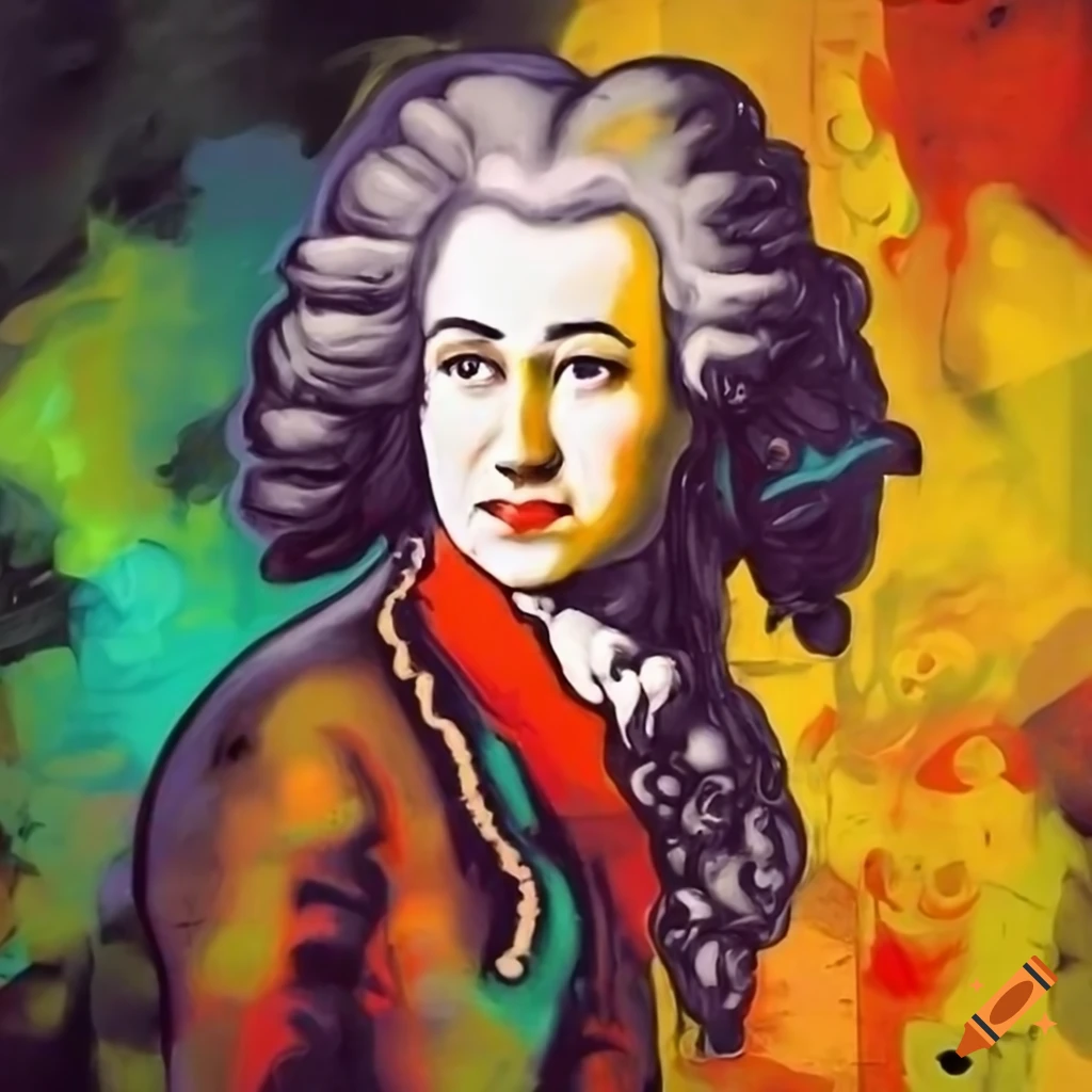 Street art of mozart on Craiyon
