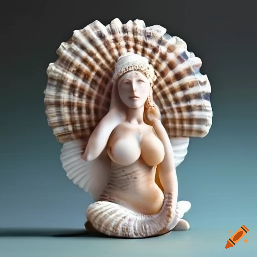 Aphrodite depicted with seashells